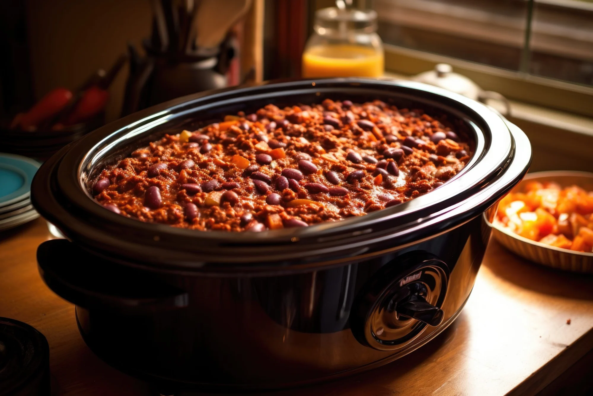 Slow Cooker Beef & Vegetable Chili